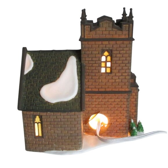 Dept.56 Dickens Sudbury Church Christmas Village Light-Up House Building - Picture 5 of 10